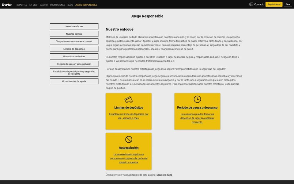 Ответственная игра на Bwin