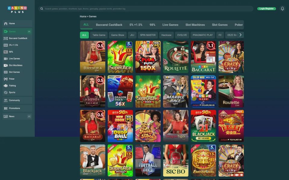 Каталог казино Casino Plus