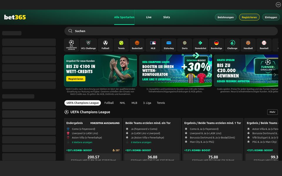 Ставки на спорт bet365