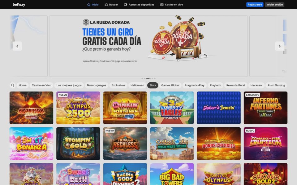 Каталог казино Betway