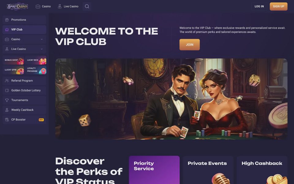 Spirit Casino loyalty programme