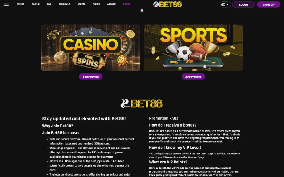 Bet88 bonuses and promotions