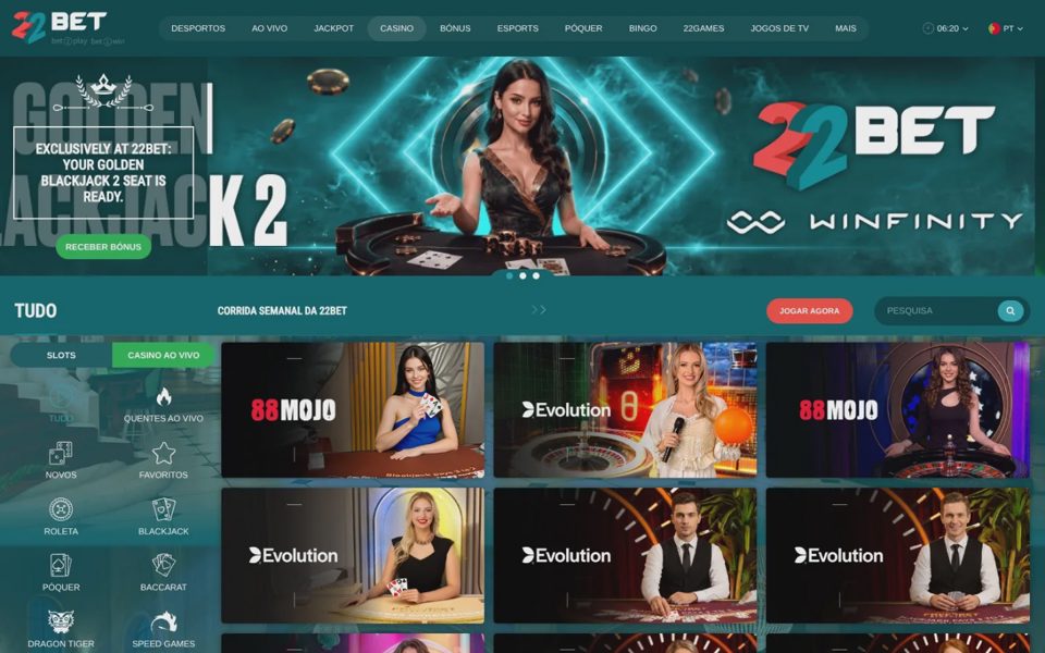 Каталог казино 22bet