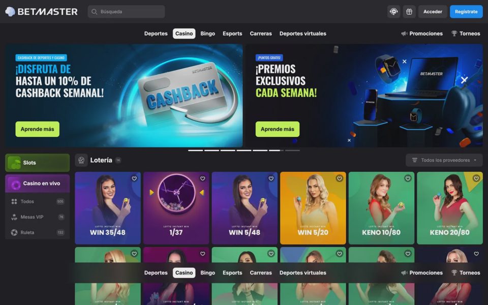 Betmaster lotteries
