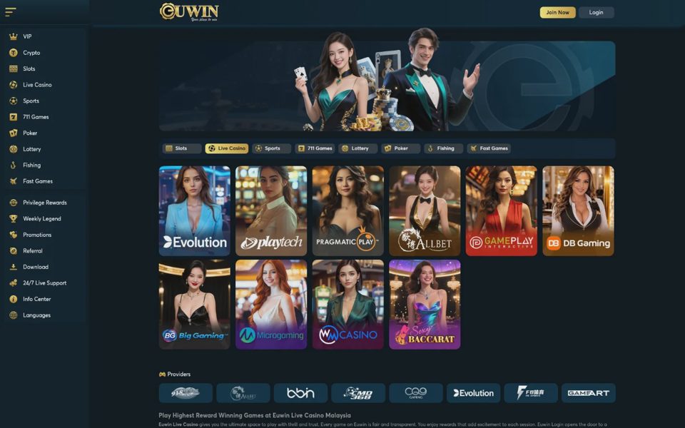 Euwin live casino