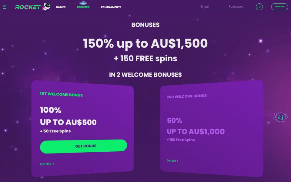 Бонусы и акции Casino Rocket