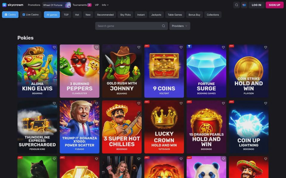 Skycrown casino catalog
