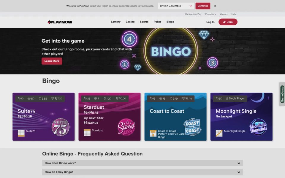 Бинго PlayNow