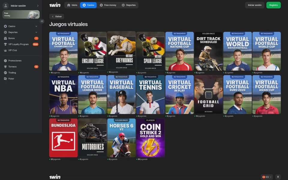 1win virtual sports