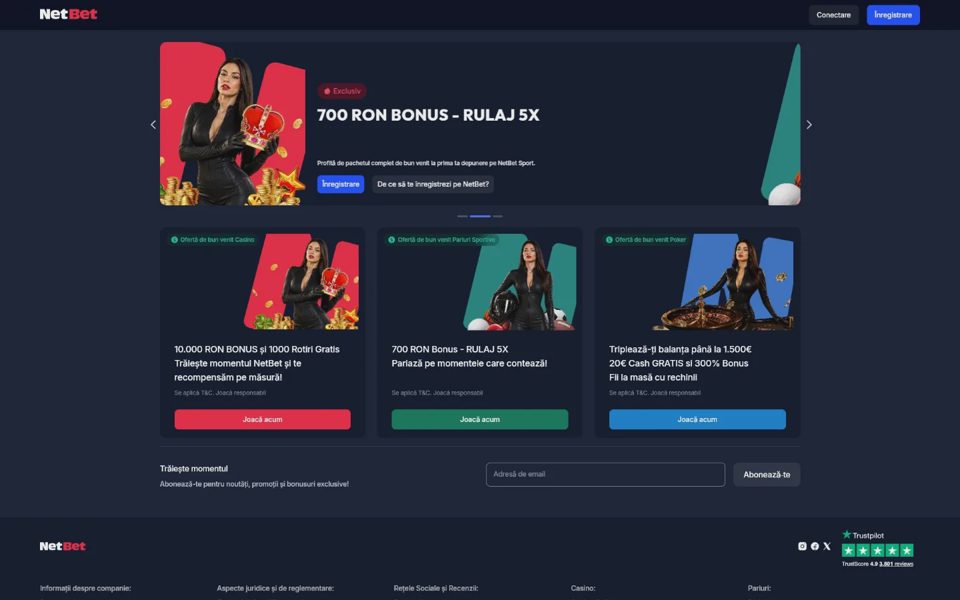 Главная страница NetBet
