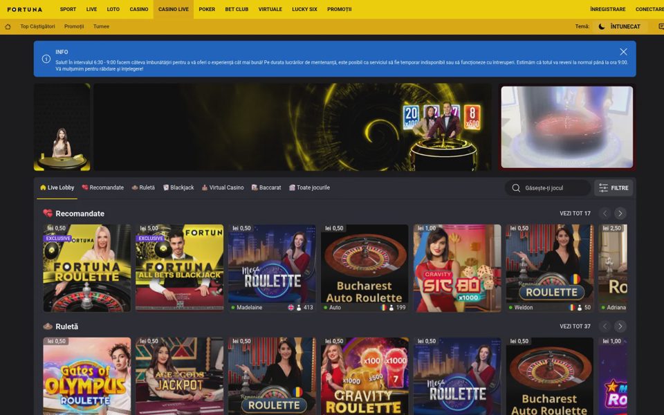 Live-казино Fortuna
