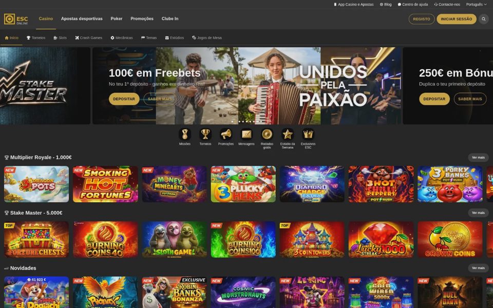 Главная страница Estoril Sol Casinos