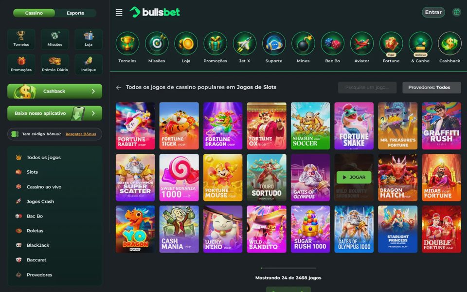 Каталог казино BullsBet