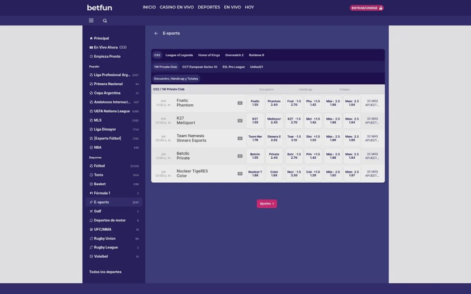 Киберспорт Betfun