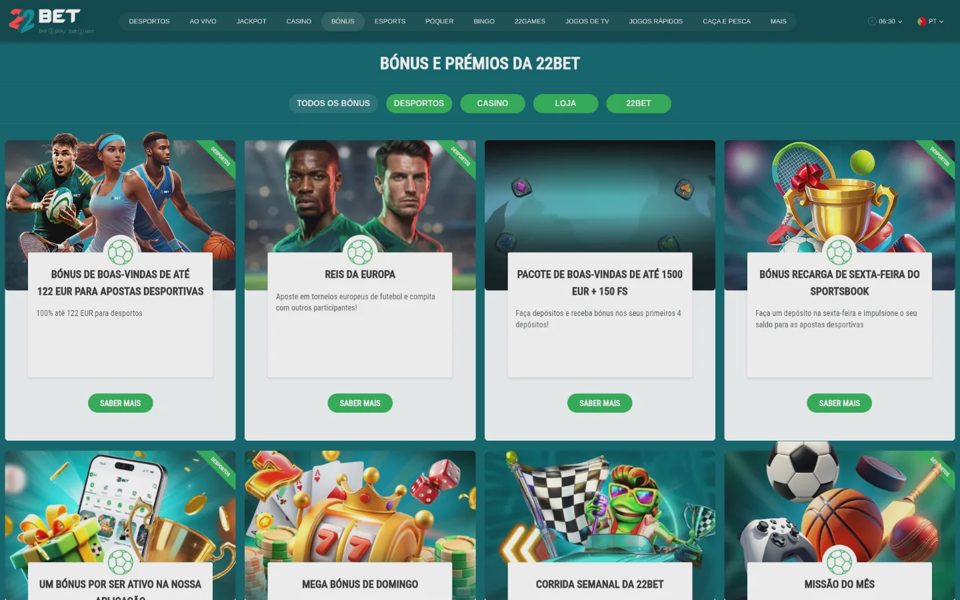 Бонусы и акции 22bet