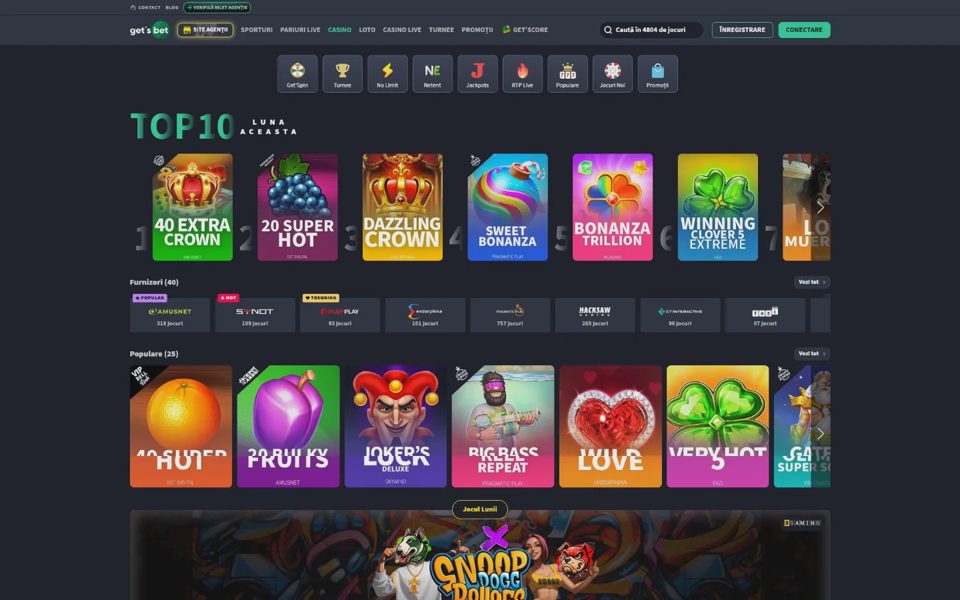 Get's Bet casino catalog
