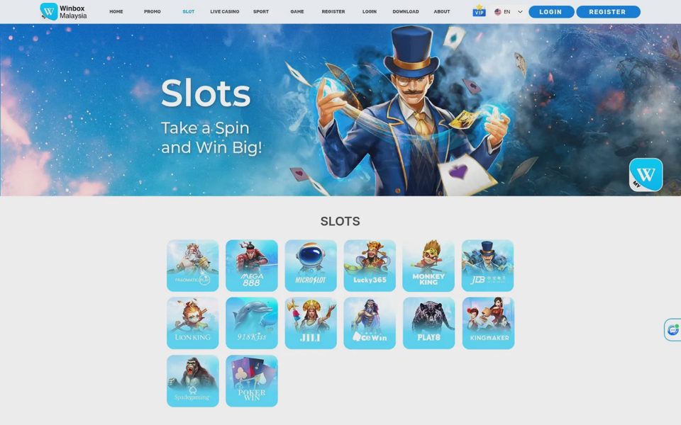 Winbox casino catalog