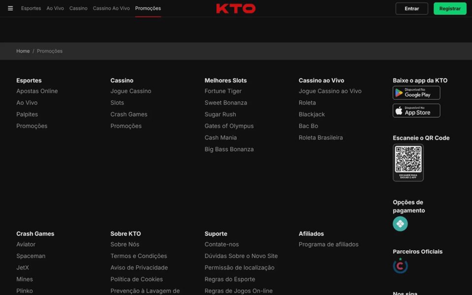 Бонусы и акции KTO