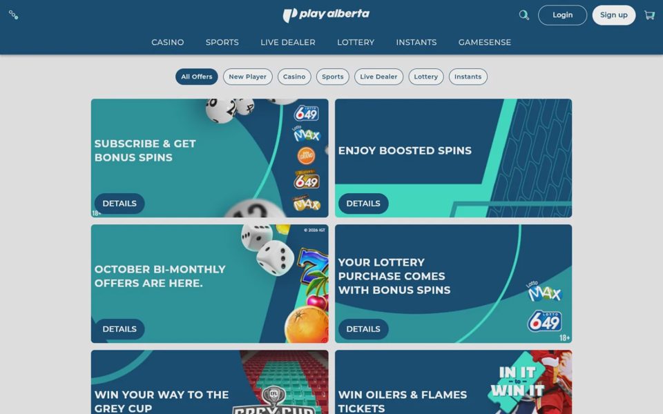 Бонусы и акции PlayAlberta
