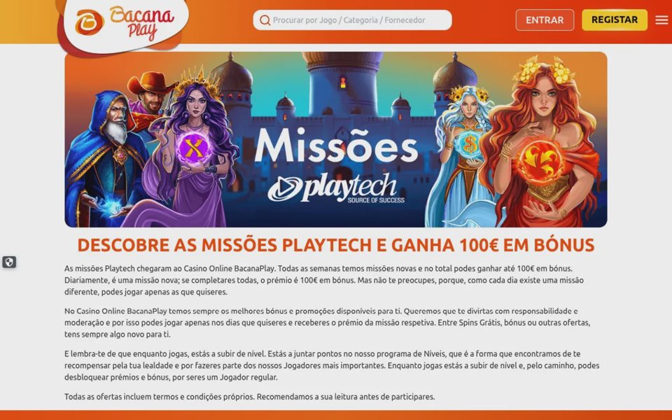Bacana Play missions