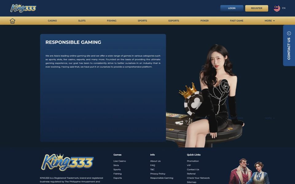 Ответственная игра на King333