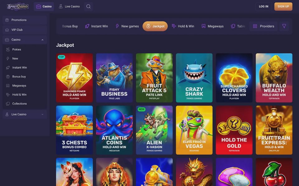 Spirit Casino jackpots