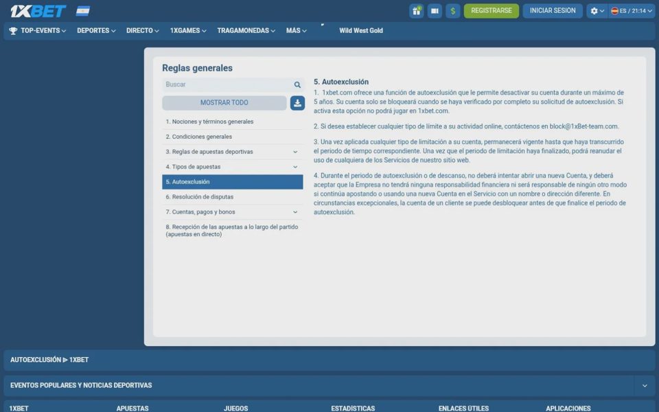 Ответственная игра на 1xBet