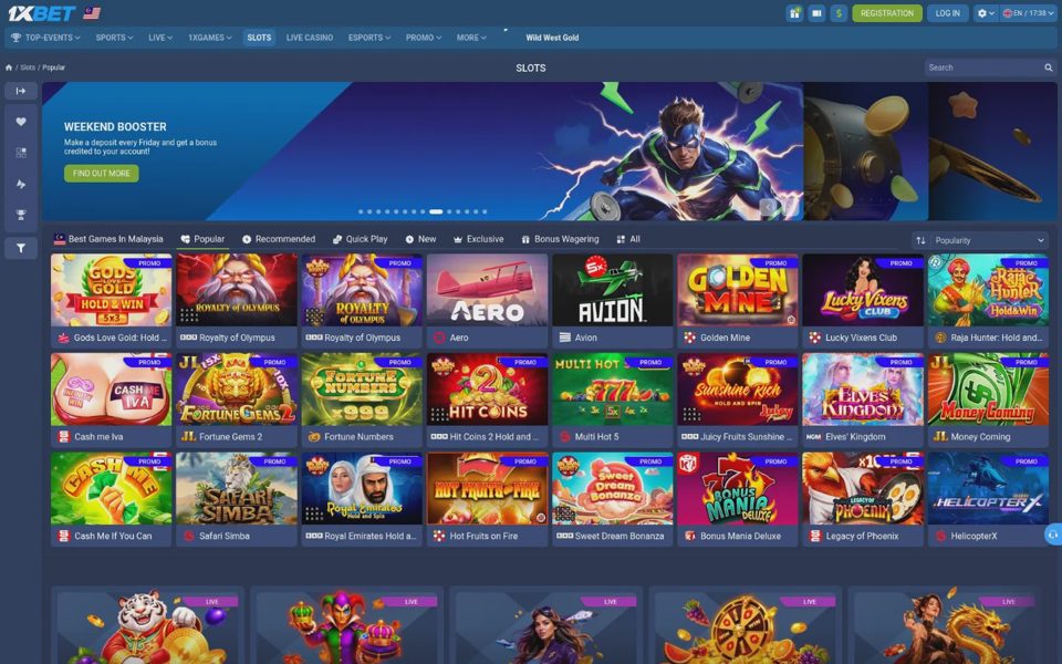 Каталог казино 1xBet