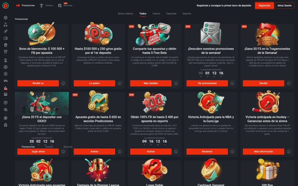 Pin-Up bonuses and promotions